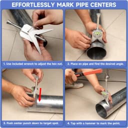 Manual Tube Marker Centering Tool Safety Pipe Center Finder Y-Type 4 Inch Safety Pipe Marker Centering Head Tool
