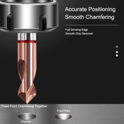 SHAZAM HRC55 2-Blade Tungsten Steel Carbide Red Circle Chamfer Centering Drill For CNC Machining Center 60° 90° 120° Bit To