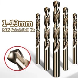 1mm-13mm Cobalt HSS Drill Bit M35 For Stainless Steel Drilling Metalworking Electric Drill Bit Drill Manual Drill Chuck