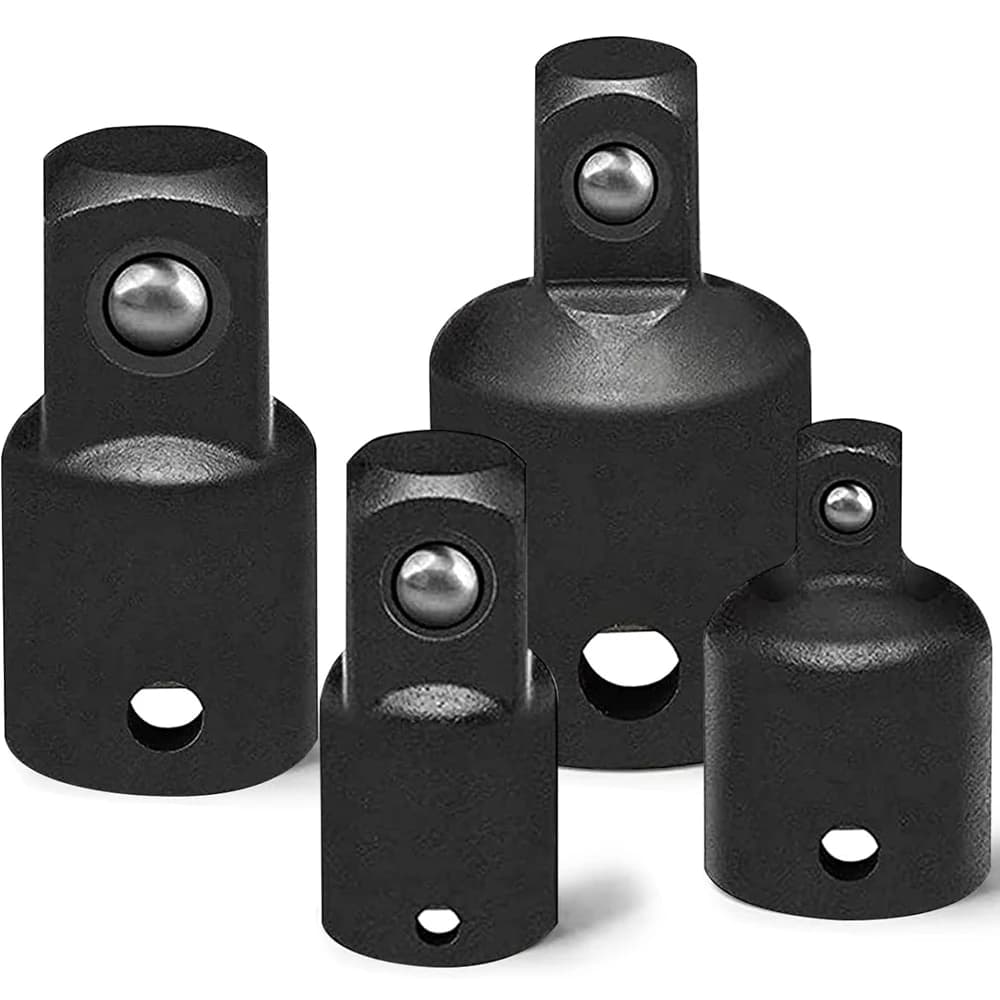 4PCS 1/2 3/8 1/4 inch Impact Socket Adapter Reducer Set Use Wrenches Drills in Auto and Impact Driver Construction Work