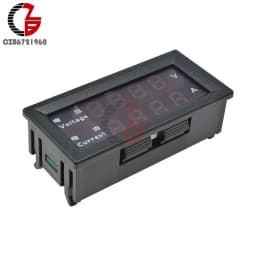 Voktta M4430 DC 100V 200V 10A Electronic Digital Voltmeter Ammeter 0.28'' LED Display Voltage Regulator Volt AMP Meter Tester