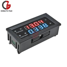 Voktta M4430 DC 100V 200V 10A Electronic Digital Voltmeter Ammeter 0.28'' LED Display Voltage Regulator Volt AMP Meter Tester