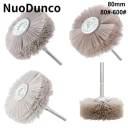 80mm Nylon Abrasive Wire Grinding Head Wheel Brush Electric Drill Polishing Brush for Metal Deburring Woodworking Grinding Brush