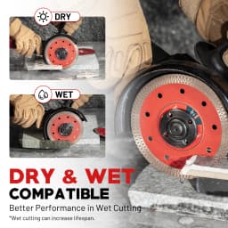 EZARC 2Pcs 115mm/125mm Super Thin Diamond Saw Blades Diamond Tile Blade for Cutting Porcelain Ceramic Granite Marble Tile