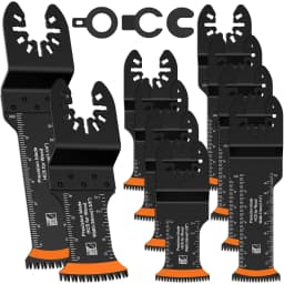 8/10Pcs Japanese Oscillating Saw Blades HighCarbon teel Bi-Metal Curved edge Multitool Blades Sharp Wear Resistant Cutter Blade