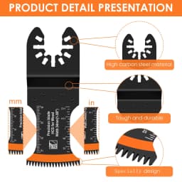 8/10Pcs Japanese Oscillating Saw Blades HighCarbon teel Bi-Metal Curved edge Multitool Blades Sharp Wear Resistant Cutter Blade
