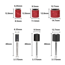 CMCP 102/132pcs Sanding Drum Set 1/4 3/8 1/2 Inch Sanding Bands With Sanding Mandrels For Nail Dremel Accessories