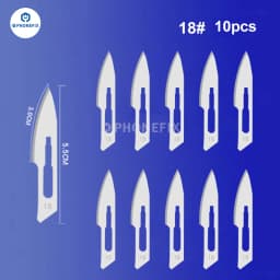 10pcs Carbon Steel Carving Scalpel Knife 10# 21# 23# 24# 25# Surgical Blades DIY Cutting Motherboard BGA Repair Surgical Knife