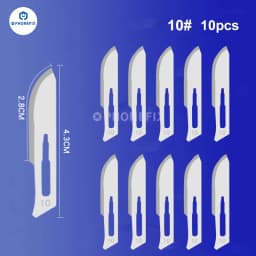10pcs Carbon Steel Carving Scalpel Knife 10# 21# 23# 24# 25# Surgical Blades DIY Cutting Motherboard BGA Repair Surgical Knife