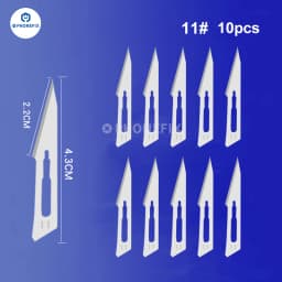 10pcs Carbon Steel Carving Scalpel Knife 10# 21# 23# 24# 25# Surgical Blades DIY Cutting Motherboard BGA Repair Surgical Knife