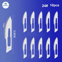 10pcs Carbon Steel Carving Scalpel Knife 10# 21# 23# 24# 25# Surgical Blades DIY Cutting Motherboard BGA Repair Surgical Knife