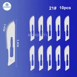 10pcs Carbon Steel Carving Scalpel Knife 10# 21# 23# 24# 25# Surgical Blades DIY Cutting Motherboard BGA Repair Surgical Knife