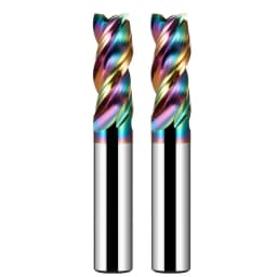 GAMONT HRC65 3-Flute Tungsten Steel Carbide Colorful Coating Endmill CNC Machinery Aluminum Special U-groove Milling Cutter Tool