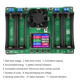 18650 Lithium Battery Capacity Tester Module MAh MWh Digital Battery Power Detector Module 18650 Battery Tester Type-C