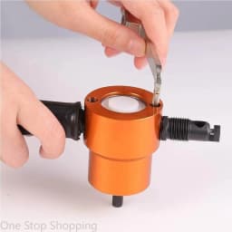 Nibble Metal Cutting Double Head Sheet Metal Nibbler Sheet Nibbler Saw Cutter Tool Drill Attachment Free Cutting Tool Metal Cut
