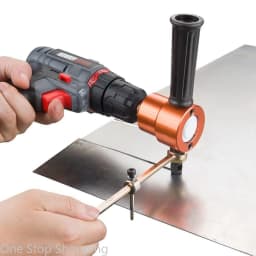 Nibble Metal Cutting Double Head Sheet Metal Nibbler Sheet Nibbler Saw Cutter Tool Drill Attachment Free Cutting Tool Metal Cut
