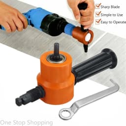 Nibble Metal Cutting Double Head Sheet Metal Nibbler Sheet Nibbler Saw Cutter Tool Drill Attachment Free Cutting Tool Metal Cut