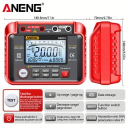 ANENG MH13 Ohm Voltage Tester Digital Multimeter Megometro Insulation Earth High Resistance Meter Tester Megohmmeter Tool