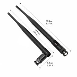 2Pcs/Set BNC Male Antenna Wireless Microphone Receiver Antenna UHF 500MHz-900MHz 3dBi Gain Amplifier Signal Antenna 215mm Length