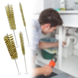 Pipe Brush Flexible Small Multipurpose Remove Rust Brass Brush Durable Tube Brush for Cleaning Polishing Tube Bottles Automotive
