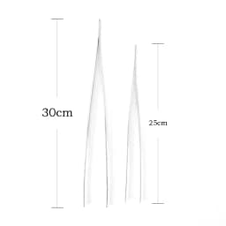 1PCS 25/30cm Straight Toothed Tweezers Barbecue Stainless Steel Long Food Tongs Home Medical Tweezers Garden Kitchen BBQ Tool