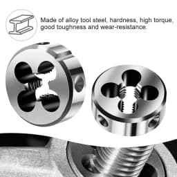 XCAN Thread Die Right Hand Metric Round Die Alloy Steel Threading Die Metal Cutting Tools M1 M2 M3 M4 M5 M6 M8 M10 M12 M14