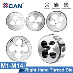 XCAN Thread Die Right Hand Metric Round Die Alloy Steel Threading Die Metal Cutting Tools M1 M2 M3 M4 M5 M6 M8 M10 M12 M14