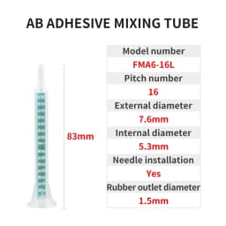250pcs Epoxy Mixing Nozzle, Static Mixing Nozzle Head, Mixing Tube, Suitable for AB Glue Gun Applicator Static Mixer