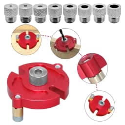 Fast-splicing Dowel Jig Kit W/3-10mm Metal Bushing Aluminum Self-Centering Vertical Hole Jig Drill Guide Locator for Woodworking