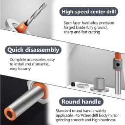 Adjustable Countersink Drill Bits 8mm Shank Drill Bit Set Screw Woodworking Chamfer Tool Quick Change 2.8mm 3mm 3.2mm 3.5mm 4mm