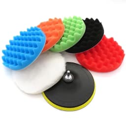 3" 5" 7" 80/125/180mm Polishing Sponge Pad Kit Car Polisher Soft Wave Foam Waffle Pad Car Wash Cleaning Detailing Tool