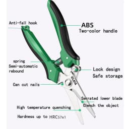 LAOA Stainless Steel Multifunctional Serrated Powerful Scissors Electrician's Scissors