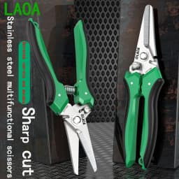 LAOA Stainless Steel Multifunctional Serrated Powerful Scissors Electrician's Scissors