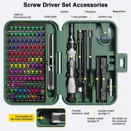 132 in 1 Precision Screwdriver Set Phillips Torx Magnetic Screwdriver Head with Storage Box 152 bit Small Hand Repair Tool Kit
