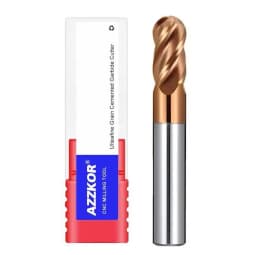 AZZKOR HRC50/55/70 For Steel Material Endmills 4-Flute Ball End Mill Tungsten Carbide CNC Milling Cutter Tools R0.5-R6.0mm