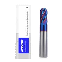 AZZKOR HRC50/55/70 For Steel Material Endmills 4-Flute Ball End Mill Tungsten Carbide CNC Milling Cutter Tools R0.5-R6.0mm