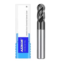 AZZKOR HRC50/55/70 For Steel Material Endmills 4-Flute Ball End Mill Tungsten Carbide CNC Milling Cutter Tools R0.5-R6.0mm