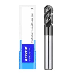 AZZKOR HRC50/55/70 For Steel Material Endmills 4-Flute Ball End Mill Tungsten Carbide CNC Milling Cutter Tools R0.5-R6.0mm