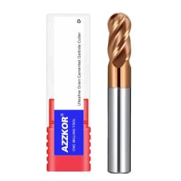 AZZKOR HRC50/55/70 For Steel Material Endmills 4-Flute Ball End Mill Tungsten Carbide CNC Milling Cutter Tools R0.5-R6.0mm