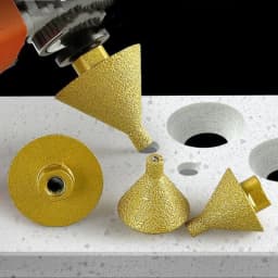 M14 Diamond Chamfer Corn Drill Bit Enlarged Hole Beveling Grinding Tools 50mm for Granite Marble Tiles Stone Cutting Cone Carve