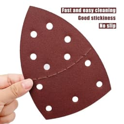 Wholesale 160-1Pcs 11Holes Mouse 40-2000 Grits Sander Sandpaper Triangule Sand Paper Abrasive Triangle Sanding Disc Detail