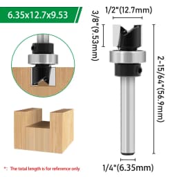 LAVIE 1pc 6mm 1/4"Shank Bearing Straight Router Bit Cutter Milling Cutter Woodworking Tools C06013A