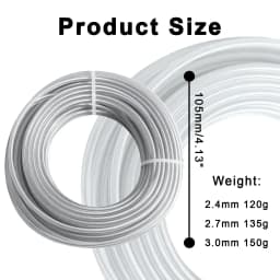 2.0/2.4/2.7/3.0/4.0mm*15m Steel Wire Nylon Grass Trimmer Line Round Brushcutter Trimmer Rope Brush Cutter Wires Rope Accessories