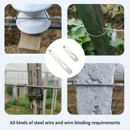 3in1Multi-Functional Wire Twisting Tool for T Post Clips &Fencing Wire,Steel Wire Twister Strainer with Hook & 3 Hexagonal Holes