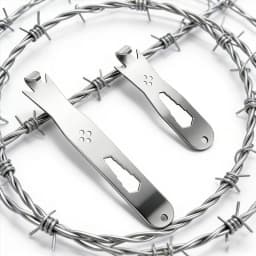 3in1Multi-Functional Wire Twisting Tool for T Post Clips &Fencing Wire,Steel Wire Twister Strainer with Hook & 3 Hexagonal Holes