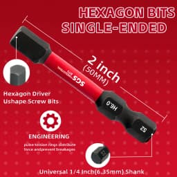 12/24 Piece Set of S2 Steel Hex Impact Bits, Strong Magnetic and Anti-Torsion, Transparent Box Storage, Industrial-Grade Repair Tools