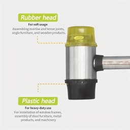 Double-Sided Rubber Mallet – Soft Plastic Hammer for Jewelry, Leather Craft, Woodwork, and Flooring Installation