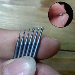 Hot sale 12Pcs Round Shape Ball Burr Set - 3/32Inch Shank Jewelry Making Burs Round Ball Shape Engraving Bits