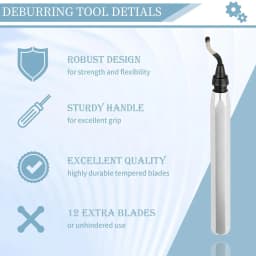 Deburring Tool Metal Handle with 11 High-Speed Steel Blades 360 Degree Rotary Head BS1010 BS1012 BS1018 BK3010 BS3010 Deburring