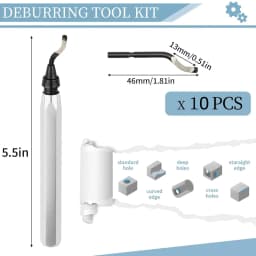 Deburring Tool Metal Handle with 11 High-Speed Steel Blades 360 Degree Rotary Head BS1010 BS1012 BS1018 BK3010 BS3010 Deburring